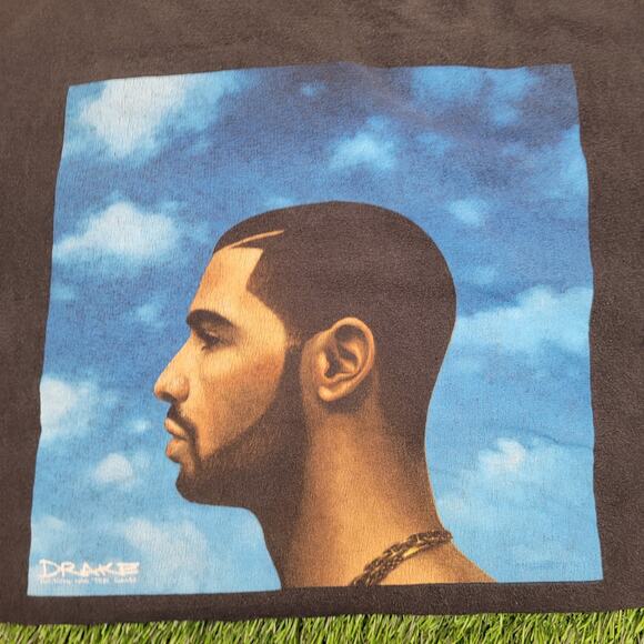 Drake Nothing Was The Same Cropped Shirt Womens S/M 19x18 Faded Black Cotton Tee - Picture 2 of 13